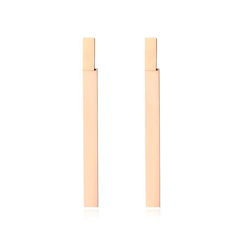 Stud Stainless Steel Glossy Long Earrings Rose Gold Geometric Rectangle Shape Jewelry For Women Hyperbol Office JE19012
Stud Stainless Steel Glossy Long Earrings Rose Gold Geometric Rectangle Shape Jewelry For Women Hyperbol Office JE19012