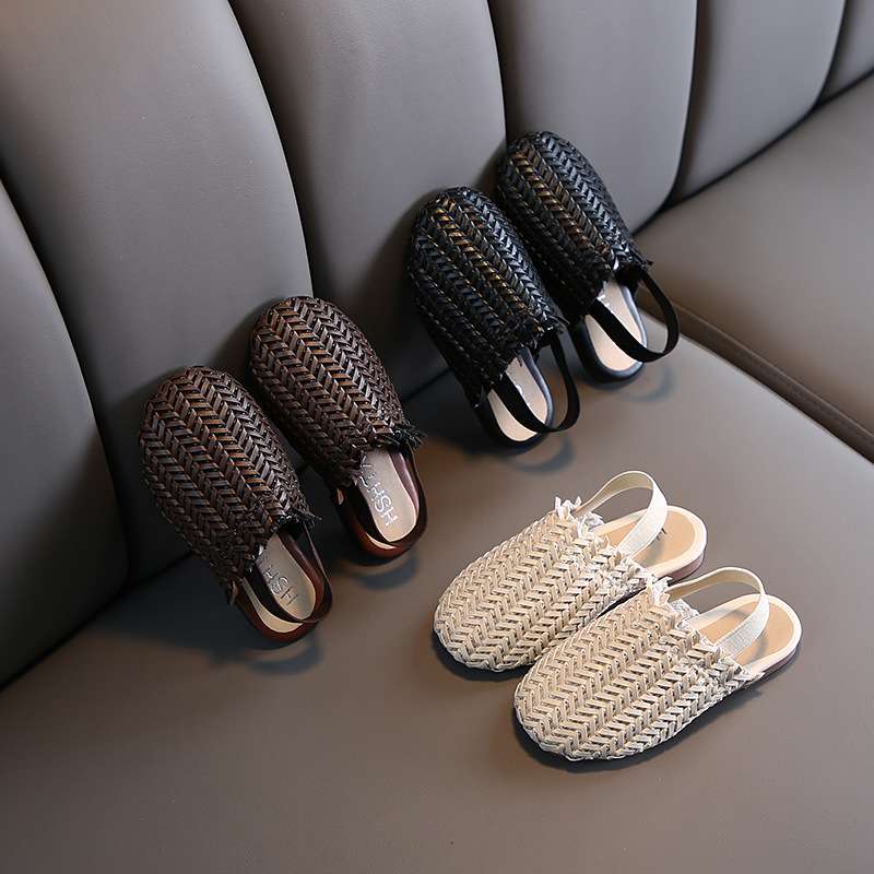 Girls Woven Sandals Children's Retro Casual Shoes Kids Sandals Slides Toddler Girl Girls Summer Shoes, Black 
Girls Woven Sandals Children's Retro Casual Shoes Kids Sandals Slides Toddler Girl Girls Summer Shoes, Black