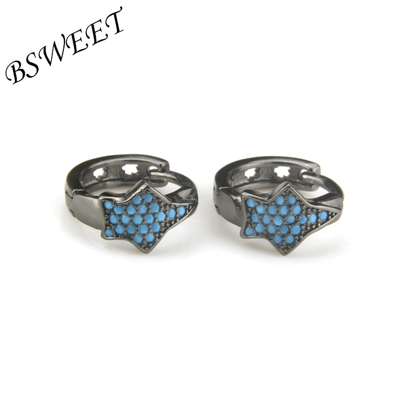 Charm BSWEET Black Copper Blue 21 Stone Five-pointed Star Ring Earrings Female Fashion Party Simple Exquisite Jewelry
Charm BSWEET Black Copper Blue 21 Stone Five-pointed Star Ring Earrings Female Fashion Party Simple Exquisite Jewelry