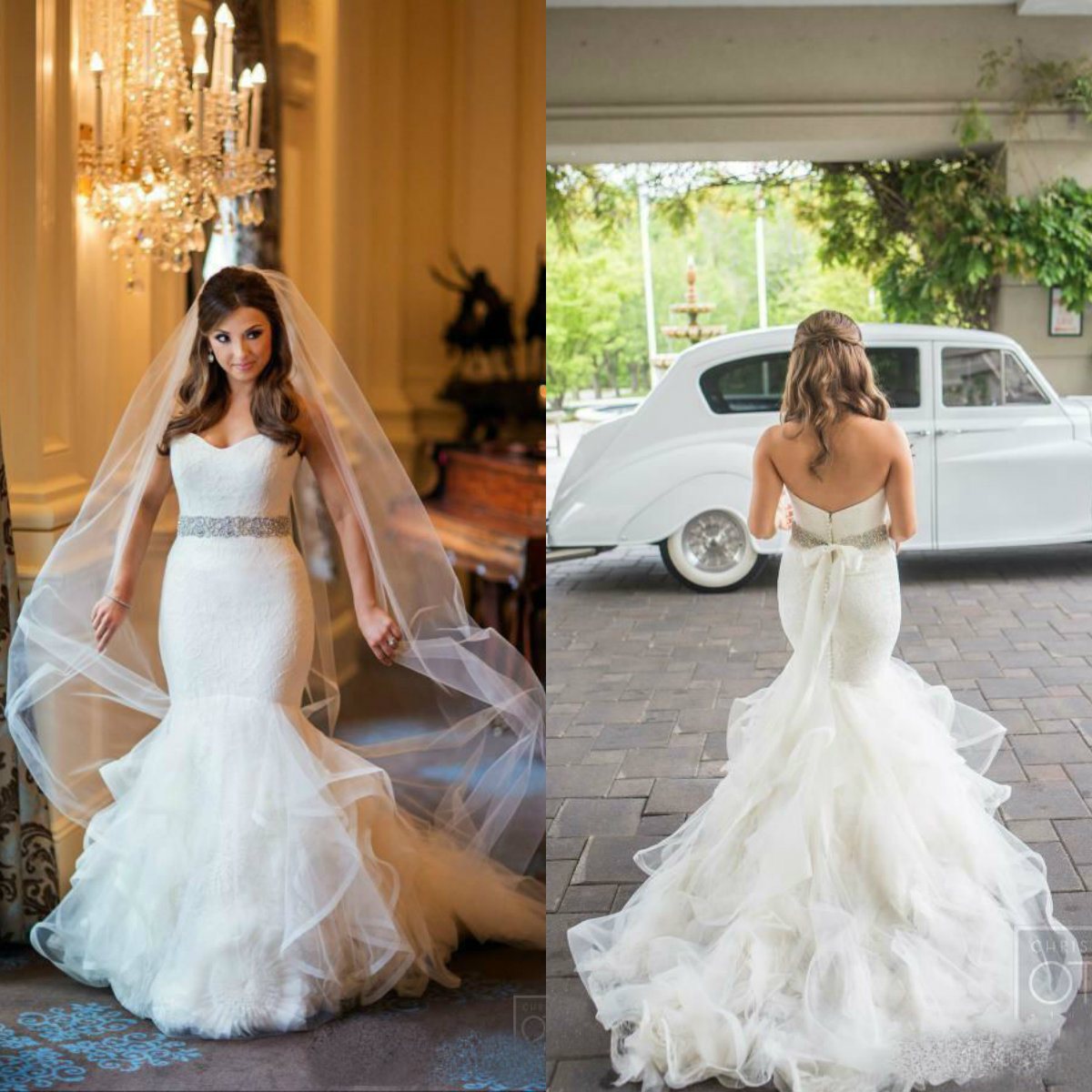 Sexy Sweetheart Mermaid Wedding Dresses 2019 Lace Backless Tiered Ruffles Bridal Gowns Vestidos De Novia Garden Wedding Dress