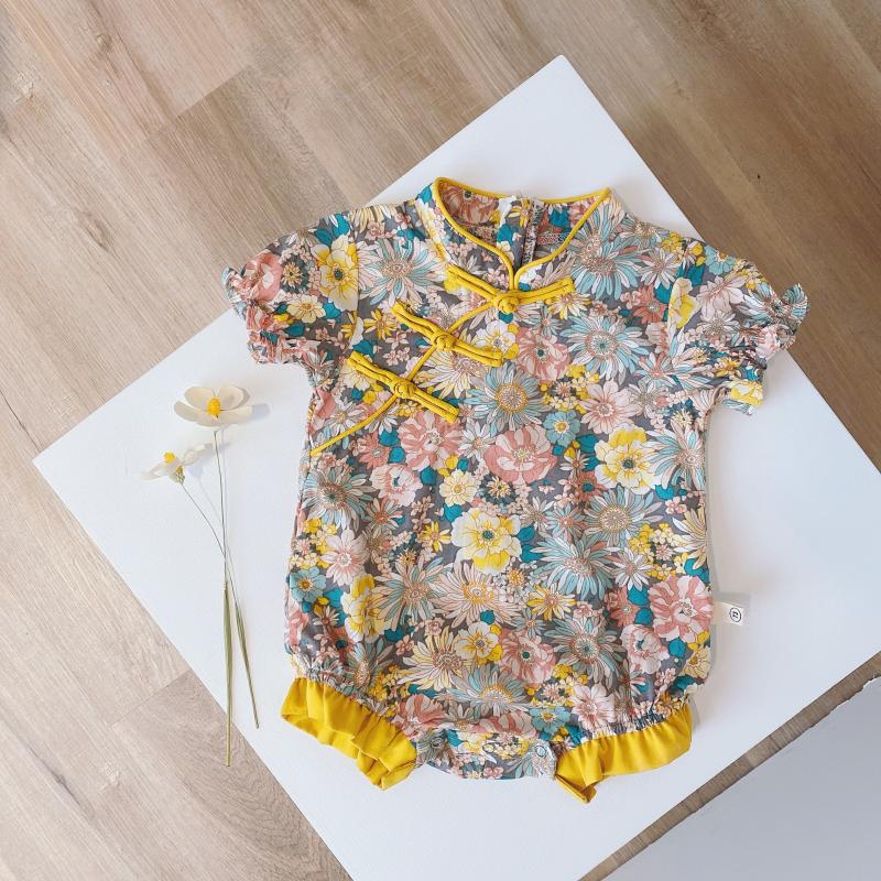 2020 Summer Baby Girls Vintage Floral Print Short Sleeve Bodysuits Kids Infant Chinese Style Party Jumpsuits, As pic
2020 Summer Baby Girls Vintage Floral Print Short Sleeve Bodysuits Kids Infant Chinese Style Party Jumpsuits, As pic