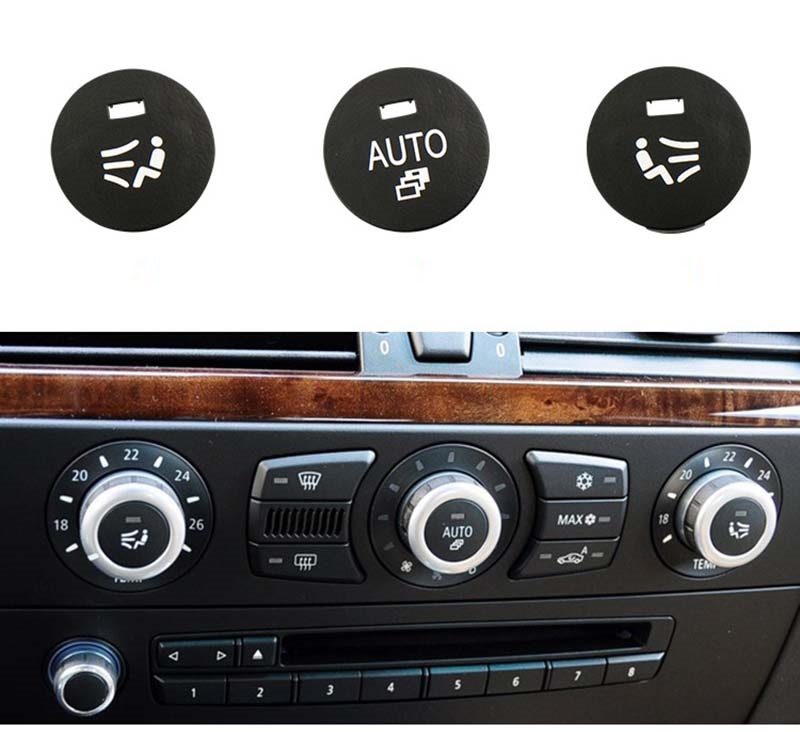 Auto Car A/C Heater Climate Control Switch Air Condition Left Knob Cover for BMW 5 Series E60 2001-2010