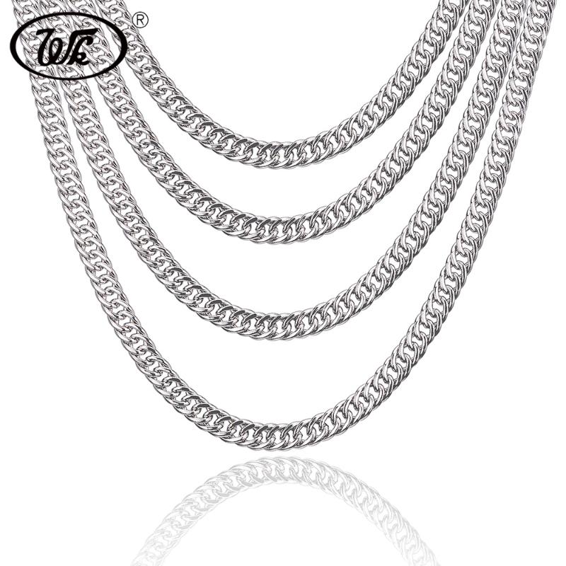 WK Genuine 925 Sterling Silver Cuban Curb Men Chain Necklace Hip Hop Rapper Mens Chains 4MM 5MM 6MM 7MM 18 20 22 Inch W9 NM003
WK Genuine 925 Sterling Silver Cuban Curb Men Chain Necklace Hip Hop Rapper Mens Chains 4MM 5MM 6MM 7MM 18 20 22 Inch W9 NM003
