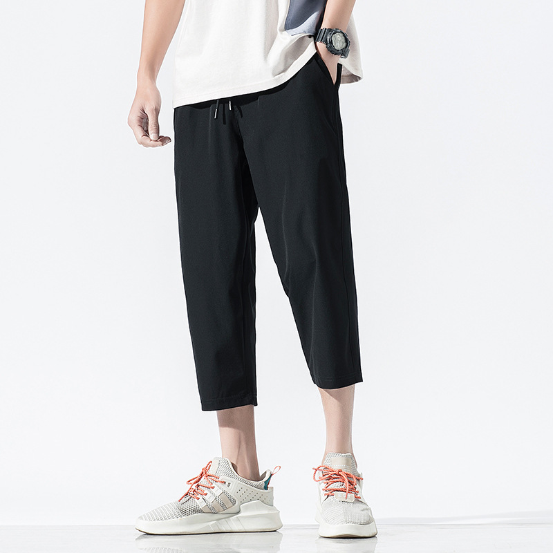 Summer Cropped Pants Men 2020 Youth Quick-drying Men's Casual Pants Loose Stretch Breeches Solid Color Cropped, Black
Summer Cropped Pants Men 2020 Youth Quick-drying Men's Casual Pants Loose Stretch Breeches Solid Color Cropped, Black