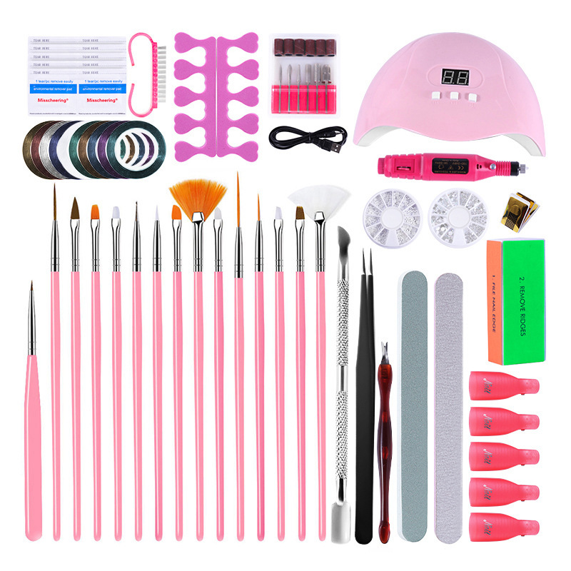 UV Lamp nail tools Polish gel nails set with lamp Nail brush pen kit Drawing Diamond ornament Decoration polishing manicure DIY
UV Lamp nail tools Polish gel nails set with lamp Nail brush pen kit Drawing Diamond ornament Decoration polishing manicure DIY