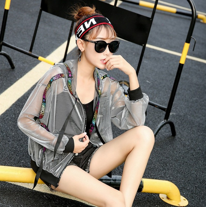 Summer Rave Festival Wear Clothes Holographic Burning man Hoodies Outfits Hologram Women Rainbow Jacket Clothings Y190830