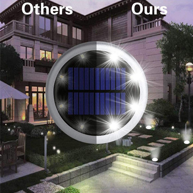 Waterproof Ground Light Solar IP65 Underground Lighting RGB LED Landscape Path Ground Light Garden Night Lamp for Lawn Pathway Yard