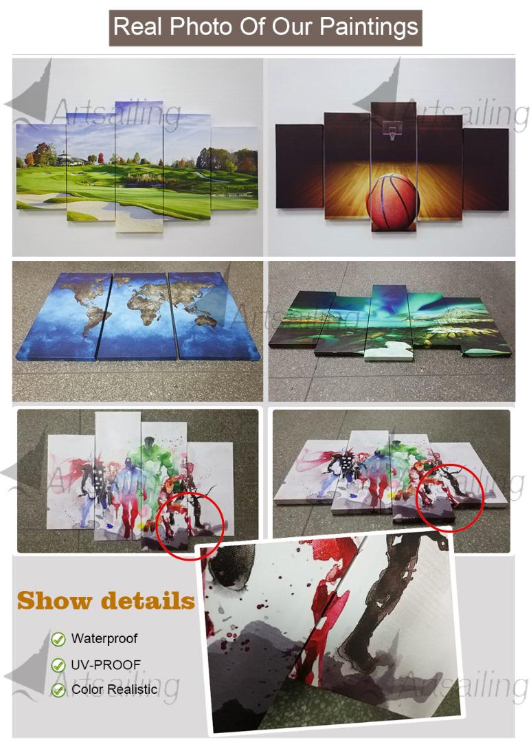 ArtSailing 5 Piece canvas scenery golf sunset tree ocean painting HD pictures wall art Home Decoration for Living Room poster