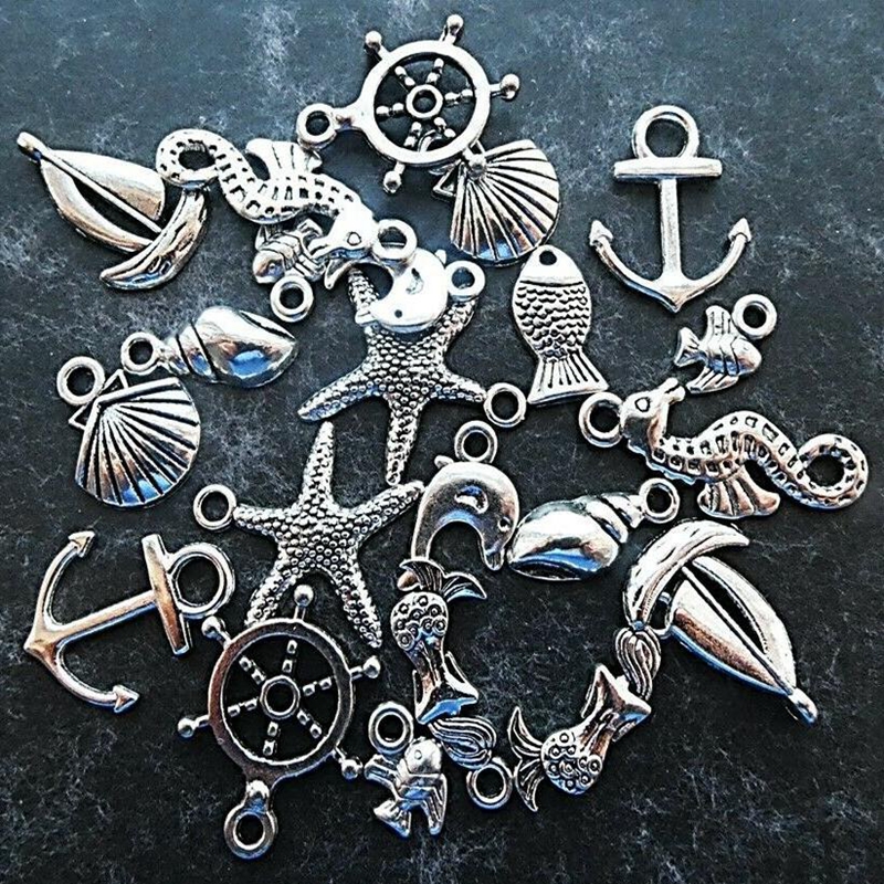 Vintage Silver Mixed Sea Theme Metal Charms Boat Fish Shell Starfish Pendants For Bracelet Friendship Gift Earring Necklace Jewelry 100Pcs, Bronze;silver
Vintage Silver Mixed Sea Theme Metal Charms Boat Fish Shell Starfish Pendants For Bracelet Friendship Gift Earring Necklace Jewelry 100Pcs, Bronze;silver