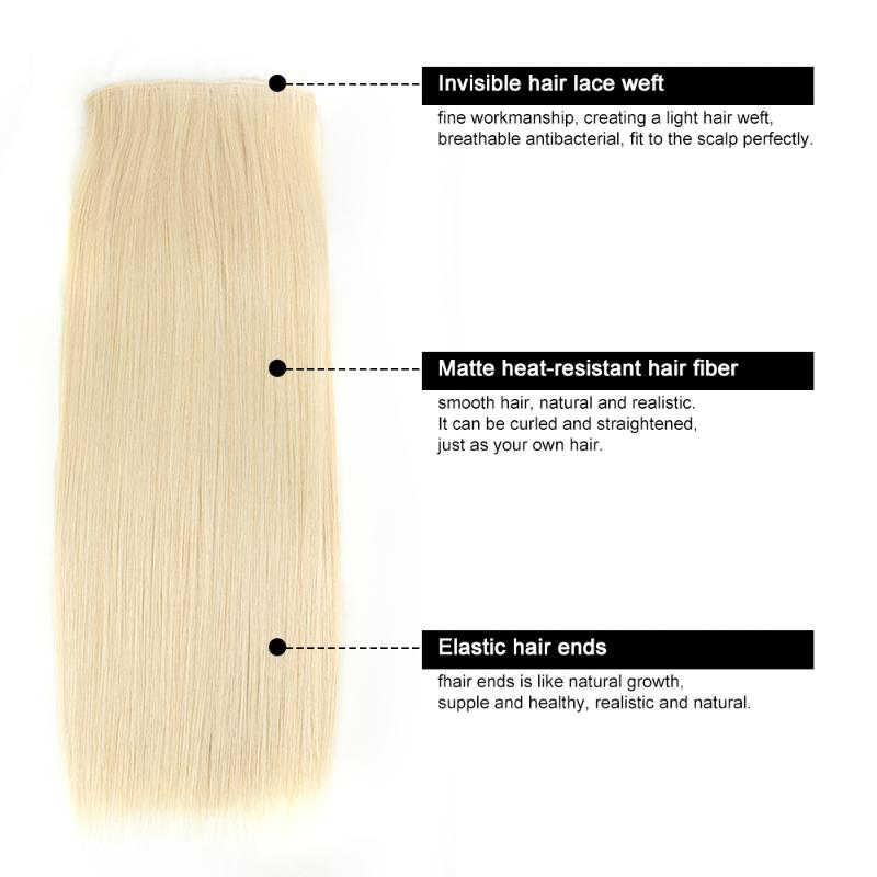 Noble 6Pcs/Set 22" Hairpiece 140G Straight 16 Clips In False Styling Hair Synthetic Clip In Hair Heat Resistant, 10-613
Noble 6Pcs/Set 22" Hairpiece 140G Straight 16 Clips In False Styling Hair Synthetic Clip In Hair Heat Resistant, 10-613