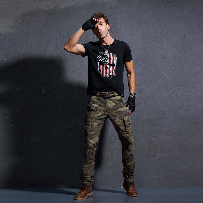 2019 casual pants men tactical pantalon camouflage homme slim fit cargo pants homber modis black uomo trousers male