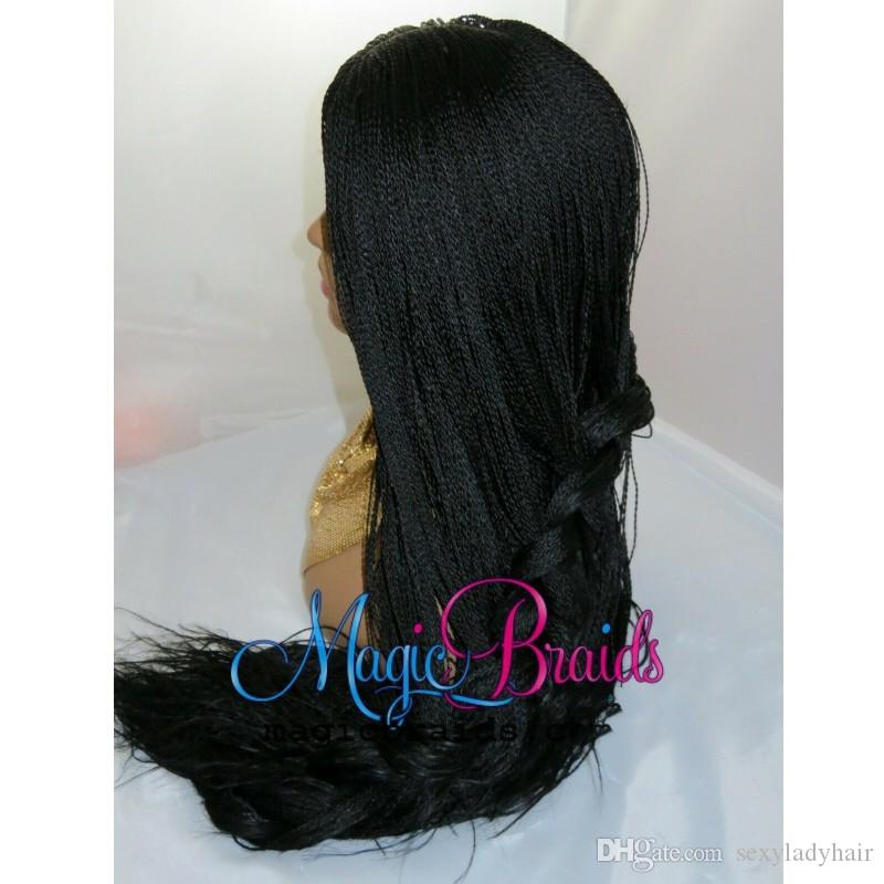 200density full senegalese twist wig free part twist braids lace front wig for black Women Full Hand Made Twist Lace Wig