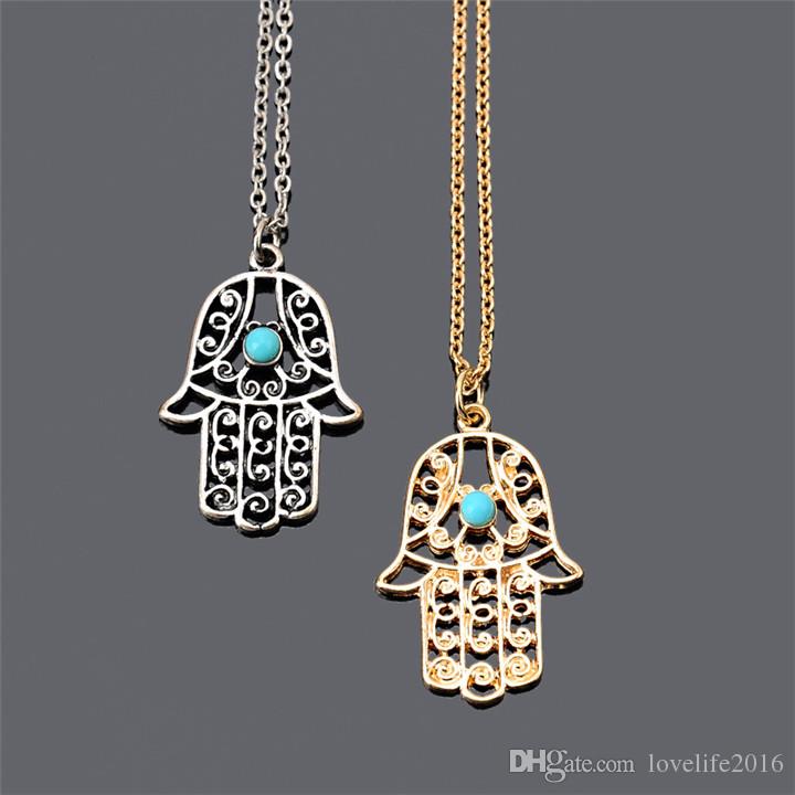 Hot Fashion Design Lucky Hamsa Hand Pendant Necklaces Fatima Hand Palm Turquoise Statement Necklace Women Girl Sweater Chain B007
Hot Fashion Design Lucky Hamsa Hand Pendant Necklaces Fatima Hand Palm Turquoise Statement Necklace Women Girl Sweater Chain B007