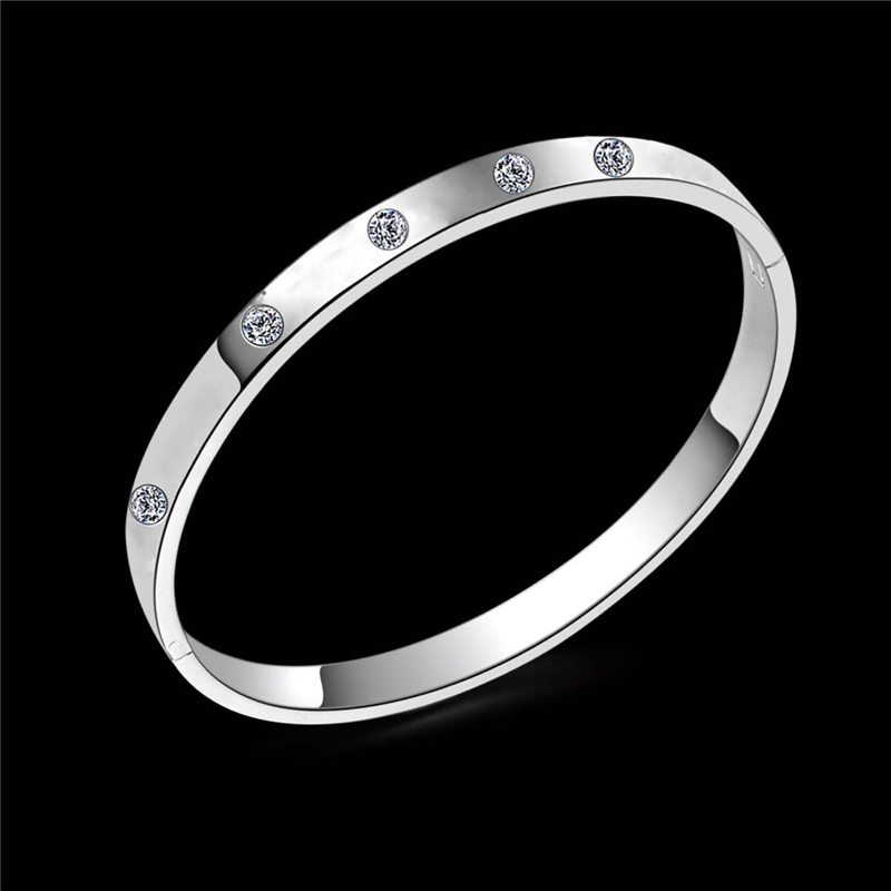 Diamond Bangles Bracelets 925 Sterling Silver Plated Fashion Jewelry Gifts Crystal Bangle Bracelet for Women Ladies Width 7mm Diameter 60mm
Diamond Bangles Bracelets 925 Sterling Silver Plated Fashion Jewelry Gifts Crystal Bangle Bracelet for Women Ladies Width 7mm Diameter 60mm