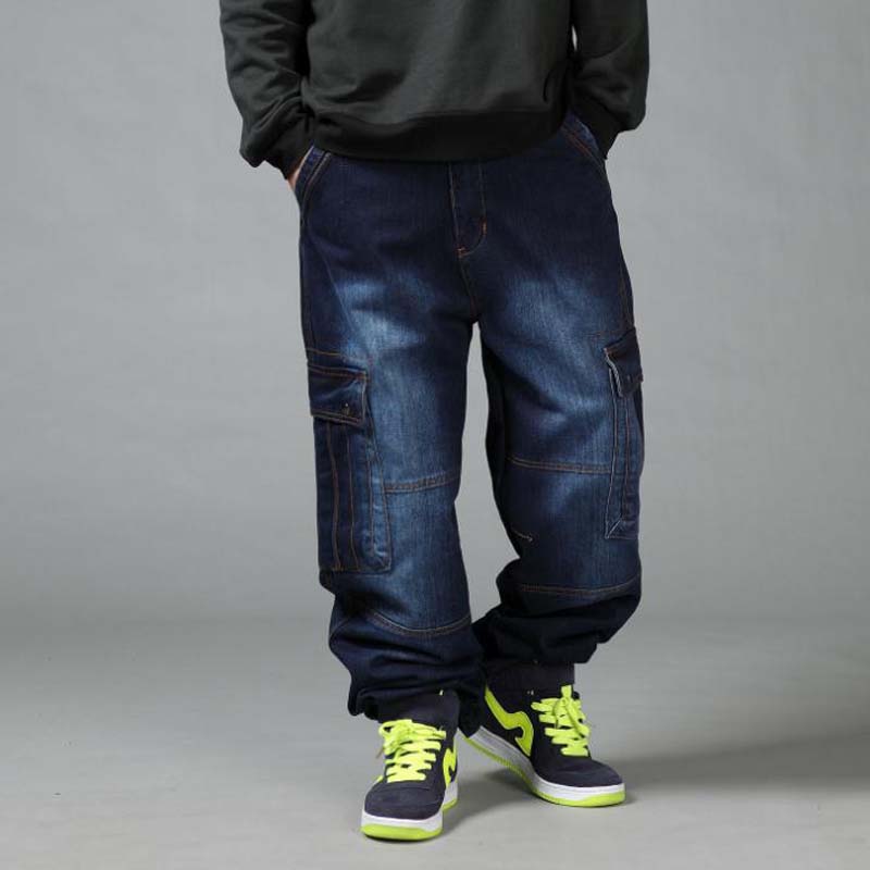 Men's Loose Jeans Hiphop Plus Size 44 46 Mens Long Trousers Spring Autumn Tide Man Colthing Baggy Pants 4 Seasons Hip Hop, Dark blue 
Men's Loose Jeans Hiphop Plus Size 44 46 Mens Long Trousers Spring Autumn Tide Man Colthing Baggy Pants 4 Seasons Hip Hop, Dark blue