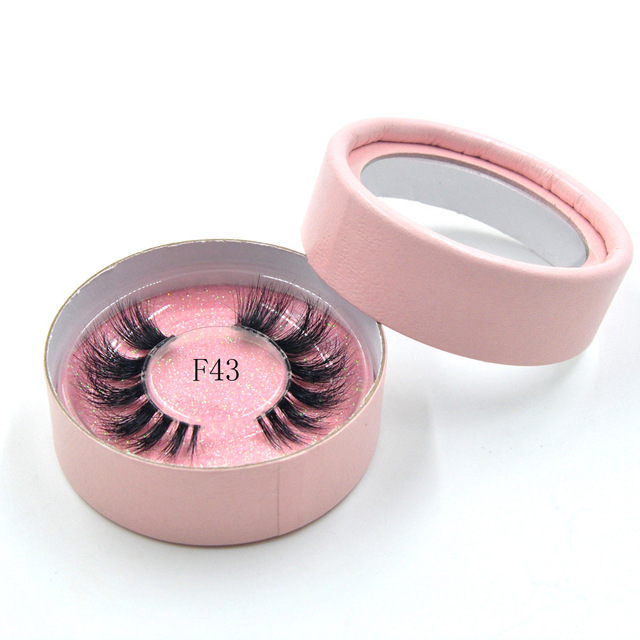 Mink Lashes 3D Eyelashes Natural Long Invisible Thin Band 10 Styles Individual Stage Lashes Curl Soft Extensions Circle Rose Box