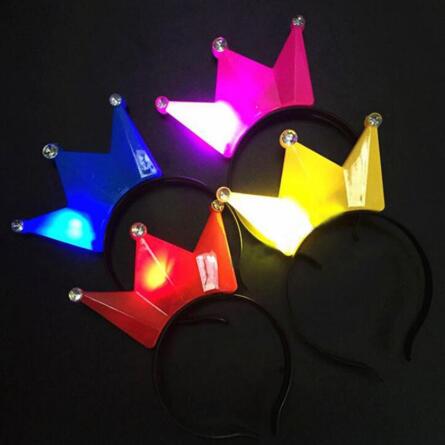 New Colorful Princess Tiara Crown LED Flashing Headband Kids Adults Light Up hair Accessories Rave Glow Party Supplies