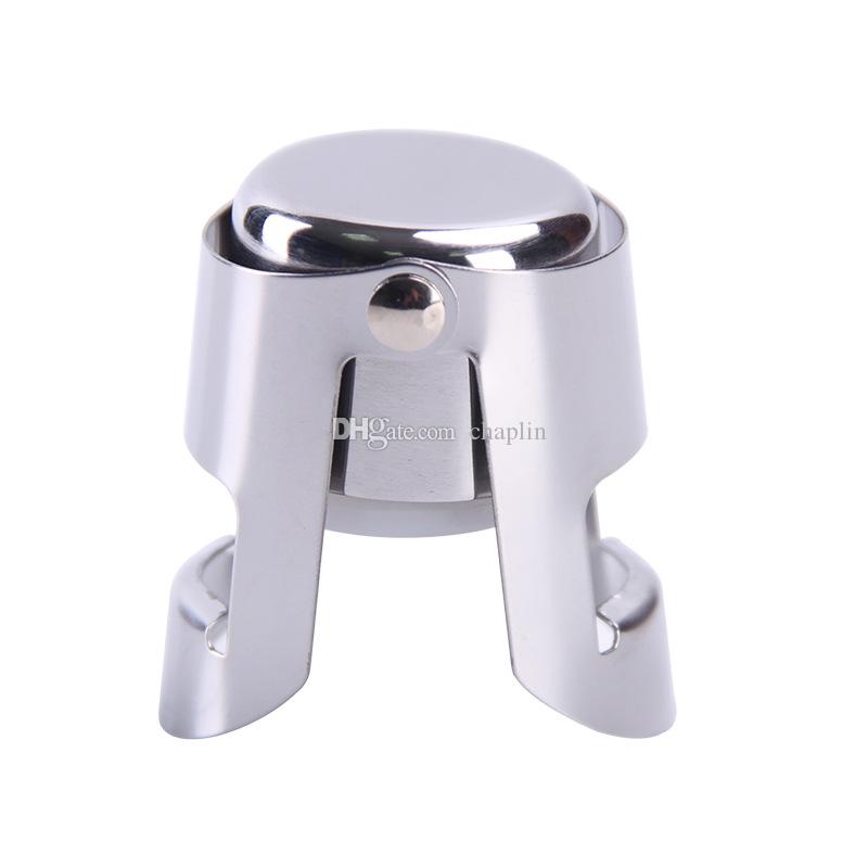 Silver Champagne Stopper, Stainless Steel Bottle Plug Sealer for Cava, Prosecco, Sparkling Wine, Superior Leak-Proof Bubble Retaining Saver - view 4