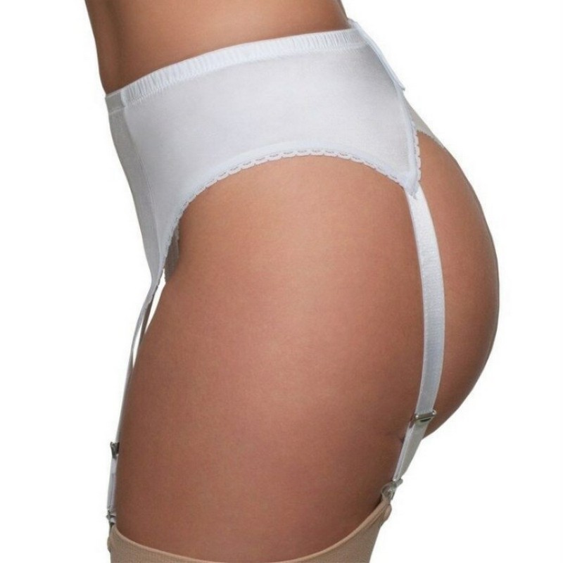 Sexy Wome Night Clubwear Silky Satin 3 Hook & Eye 6-Metal Buckles Straps Lingerie Suspender Elastic Garter Belt S-XXL No Stocking Multicolor