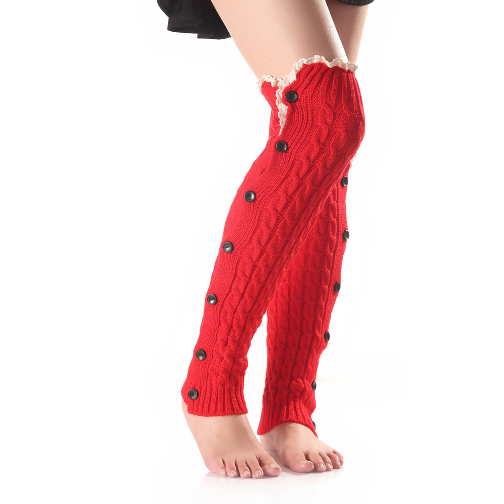 2 Pairs New Women Solid Knit Winter Warm Button Lace Ladies Knee High Leg Girls Soft Warm Knitted Boot Cuffs Socks, Black
2 Pairs New Women Solid Knit Winter Warm Button Lace Ladies Knee High Leg Girls Soft Warm Knitted Boot Cuffs Socks, Black