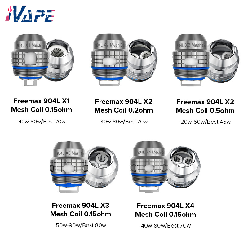 FreeMax 904L X Mesh Coils X1 X3 X4 0.15ohm X2 0.2ohm/0.5ohm Replacement Mesh Coils for Fireluke 3/2 Fireluke M Tank
FreeMax 904L X Mesh Coils X1 X3 X4 0.15ohm X2 0.2ohm/0.5ohm Replacement Mesh Coils for Fireluke 3/2 Fireluke M Tank