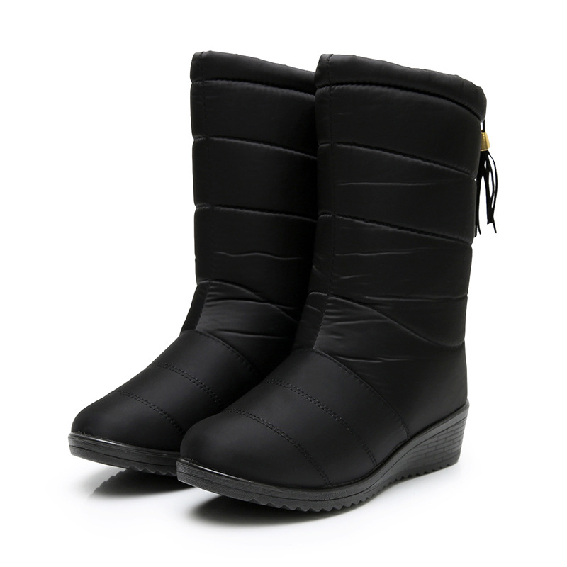 waterproof fur winter women shoes mid calf down boots ladies warm snow boots wedge rubber plush boots, Red
waterproof fur winter women shoes mid calf down boots ladies warm snow boots wedge rubber plush boots, Red