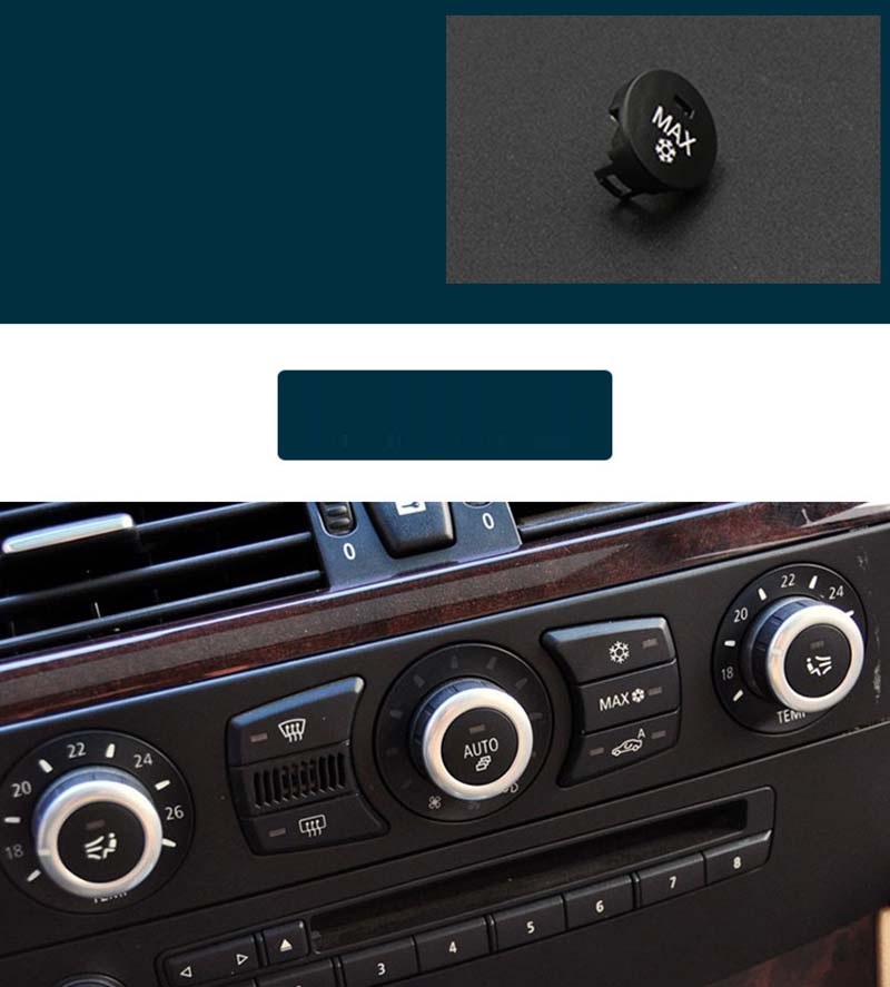 Auto Car A/C Heater Climate Control Switch Air Condition Left Knob Cover for BMW 5 Series E60 2001-2010