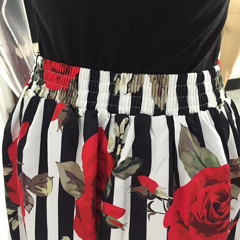 Summer Women Maxi Long Skirts Black Sexy Tops Two Pieces Fashion Ladies Female Floral Skirts Black Tops Vestidos Plus Size 5xl J190426