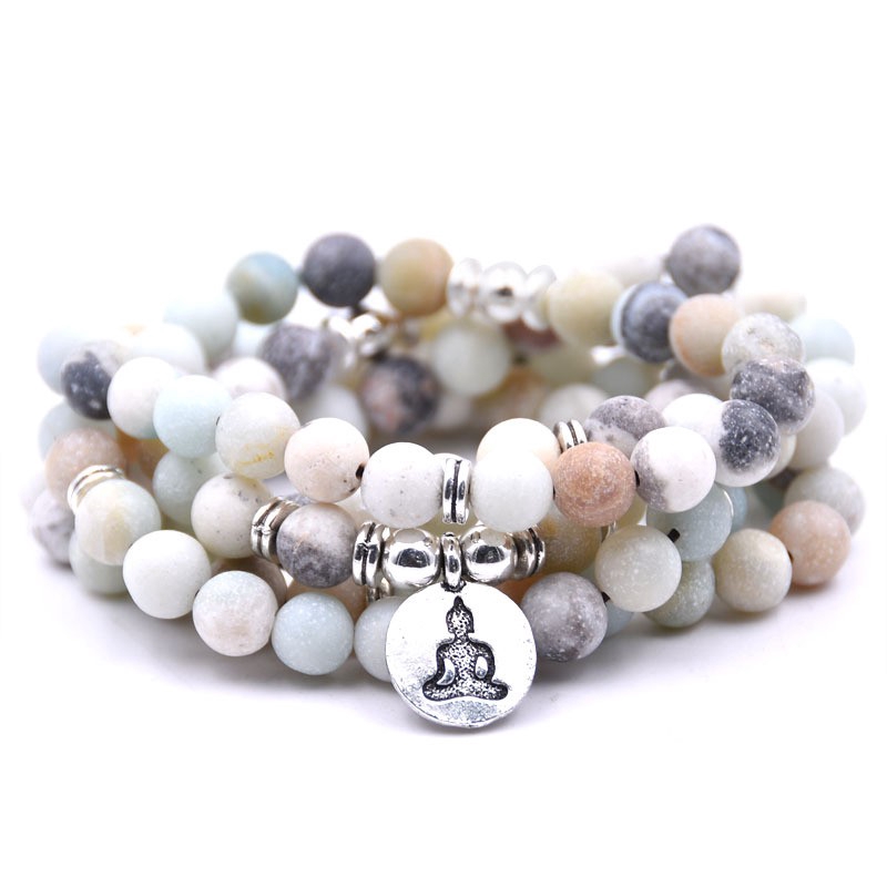 108 beads natural stone Jewelry beaded strands bracelet ethnic style multi-layer men and women parents birthday gifts