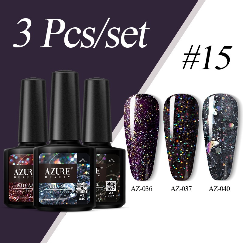 Beauty 3Pcs/Lot Black Glitter UV Gel Nail Polish Shiny Sequins Decorations UV Nail Art Lacquer Long Lasting Gel Enamel, 3pcs set 11
Beauty 3Pcs/Lot Black Glitter UV Gel Nail Polish Shiny Sequins Decorations UV Nail Art Lacquer Long Lasting Gel Enamel, 3pcs set 11