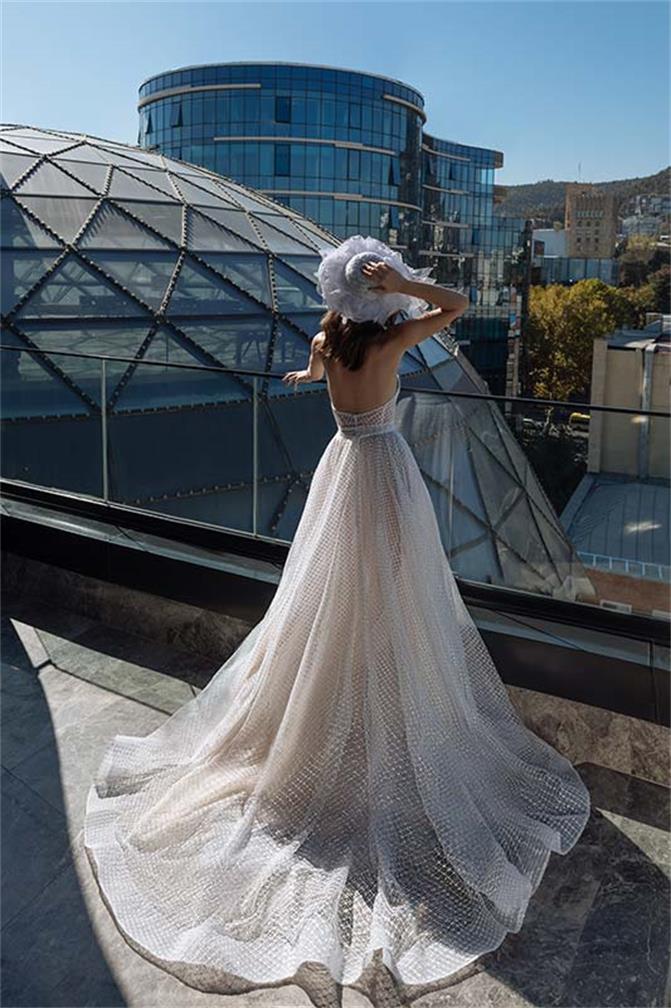 A Line Wedding Dresses Lace Illusion Strapless Wedding Dress Datachble Slevees Sweep Train Custom Made Backless Sexy Robes De Mariée