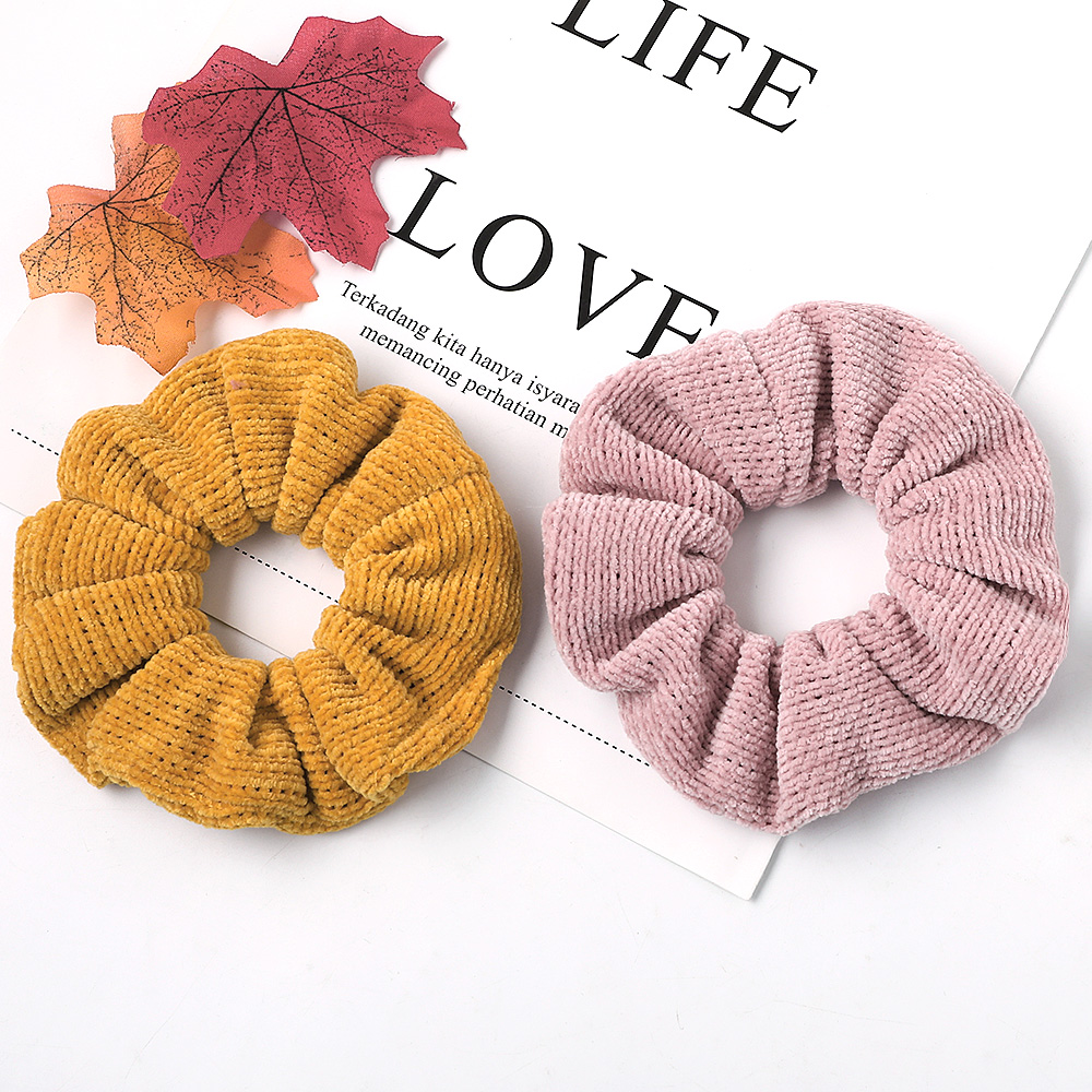 Fashion Hair Scrunchies Bobble Solid Color Sports Elastic Dance Headband Rope Women Hair Band Ring Soft Scrunchie Ponytail 20pcs 1029A