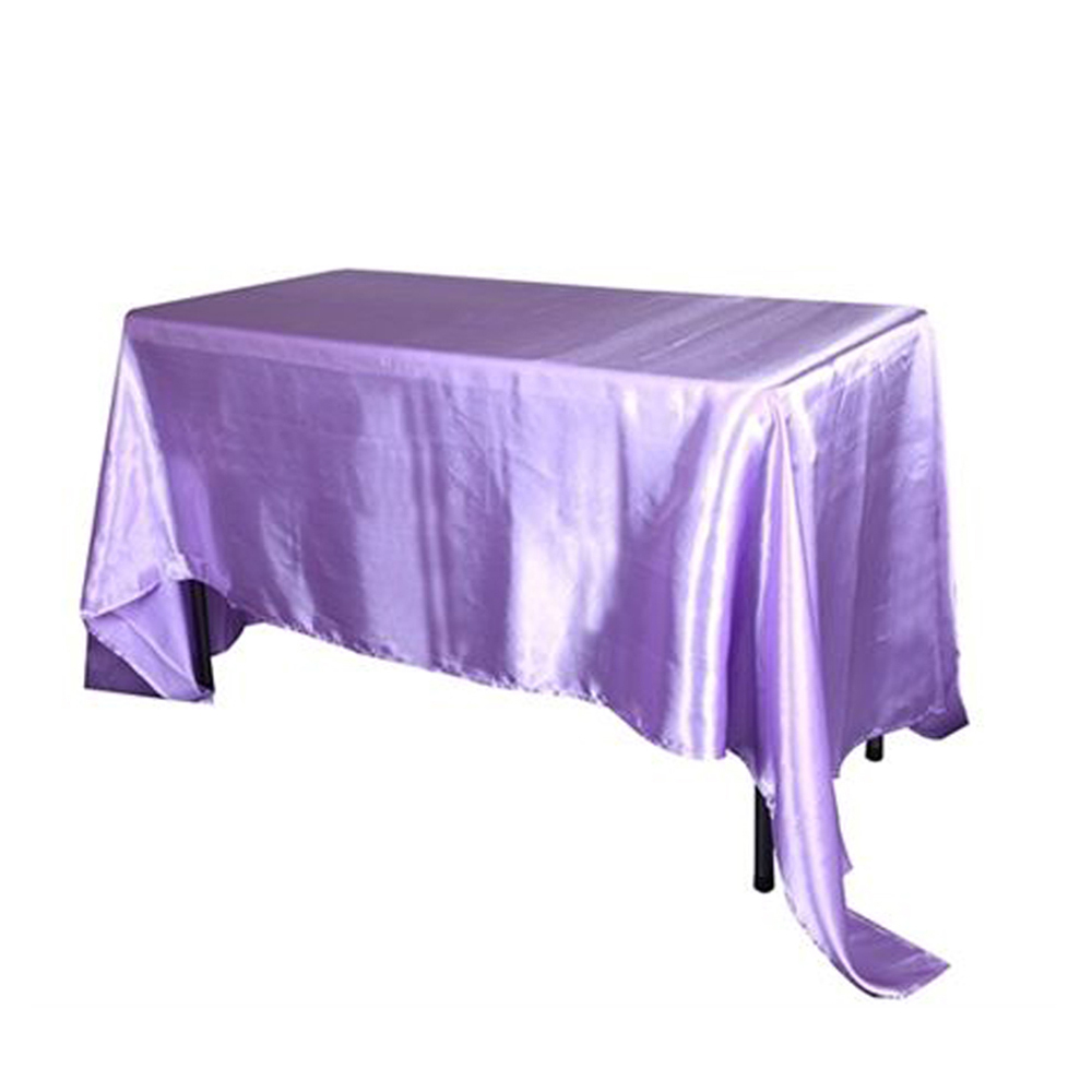 145x320cm White/Black Tablecloths Table Cover Rectangular Satin Tablecloth for Wedding Birthday Party Hotel Banquet Decoration