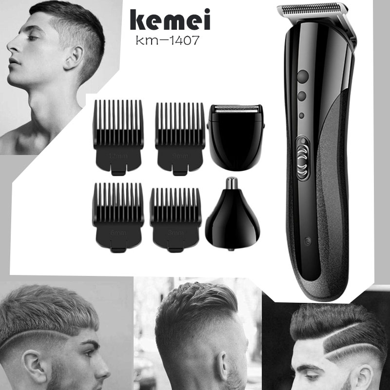 3 in1 Rechargeable Hair Trimmer Waterproof Wireless Electric Shaver Beard Nose Ear Shaver Hair Clipper Trimmer Tool 5