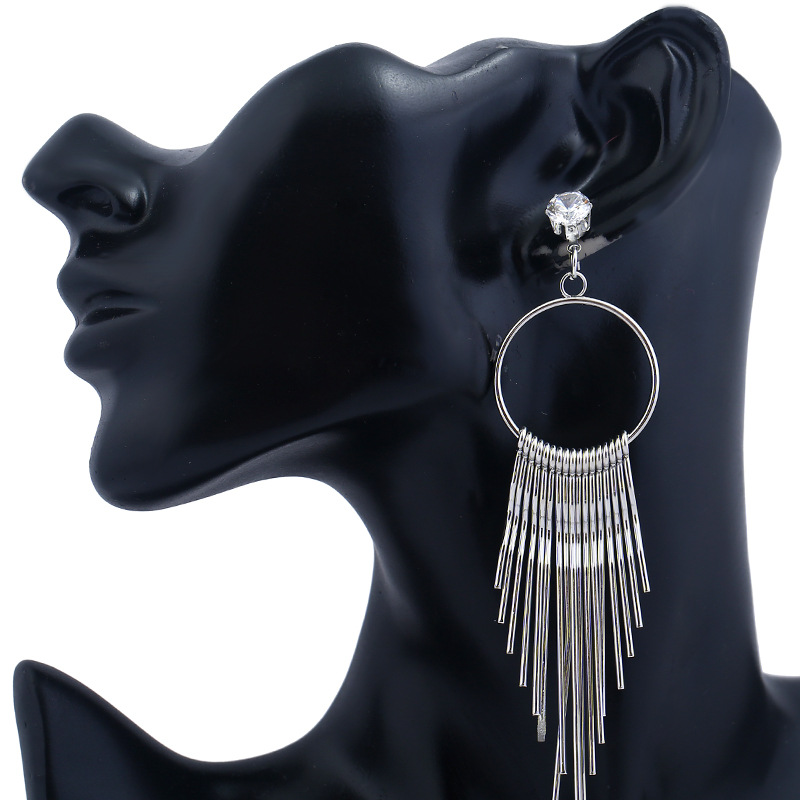 Metal Tassel Earrings Silver Gold Diamond Earrings Studs Chandelier Women Earrings Jewery Gift Will and Sandy Drop Ship 350122
Metal Tassel Earrings Silver Gold Diamond Earrings Studs Chandelier Women Earrings Jewery Gift Will and Sandy Drop Ship 350122