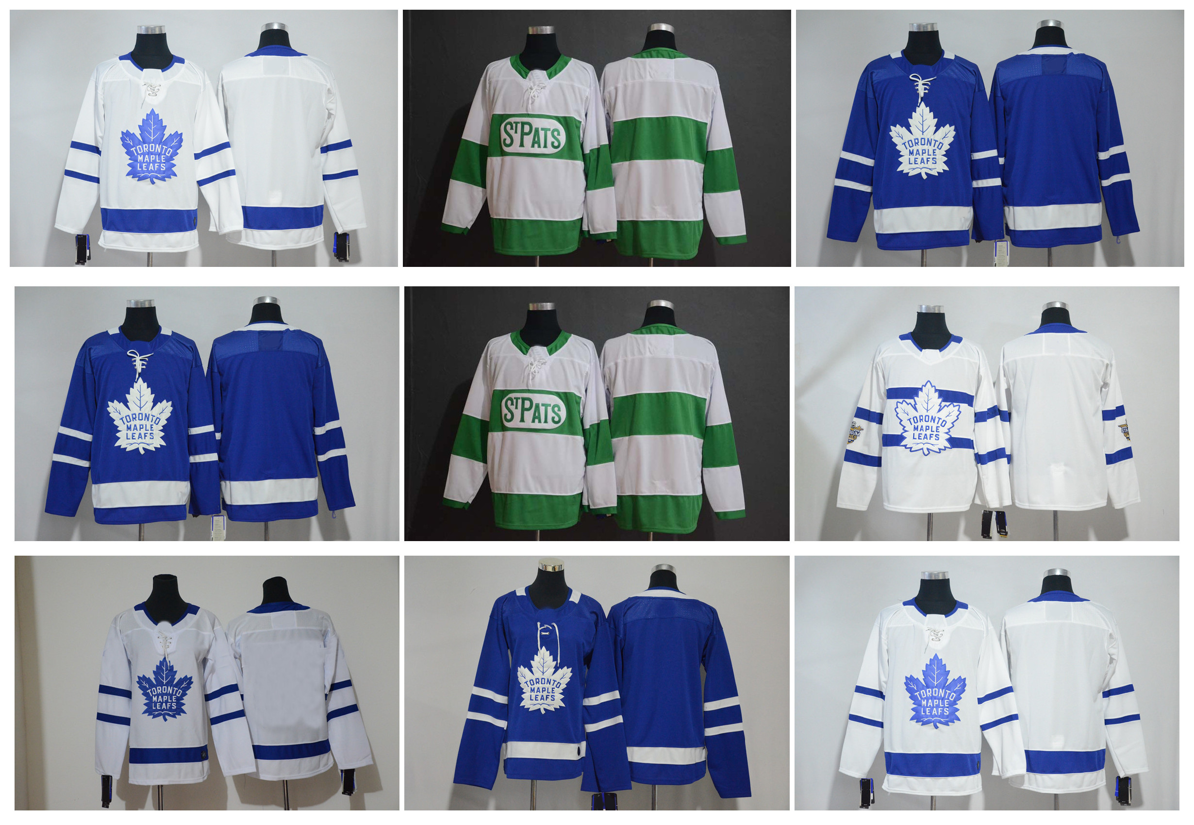 2019 St. Pats Green Jersey Toronto Maple Leafs Stadium Series Men Kids Women's Blank No Name Number Home Away Stitched Hockey Jersey, Black;red
2019 St. Pats Green Jersey Toronto Maple Leafs Stadium Series Men Kids Women's Blank No Name Number Home Away Stitched Hockey Jersey, Black;red