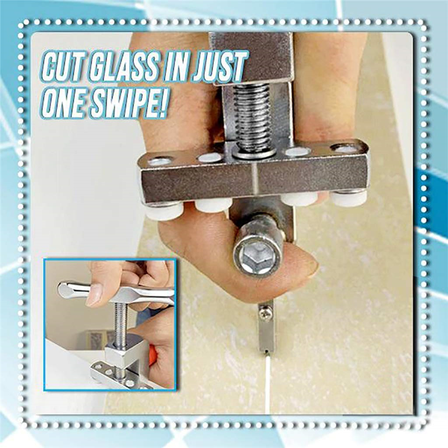 Easy Glide Glass and Tile Cutter 2in1Professional Cutter for Thick Glass Mosaic and Tiles Glass Cutter Cutting Tool with Handle 1490457