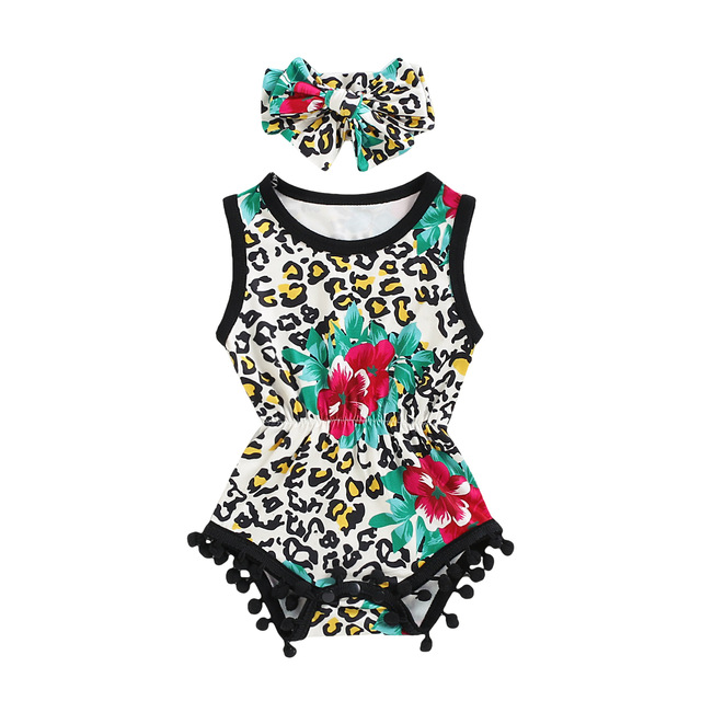 2020 Fashion Cute Newborn Baby Girls Bodysuit Sleeveless Leopard FringeTassel Leopard Jumpsuit+Headband Baby Clothes Outfits, Black
2020 Fashion Cute Newborn Baby Girls Bodysuit Sleeveless Leopard FringeTassel Leopard Jumpsuit+Headband Baby Clothes Outfits, Black