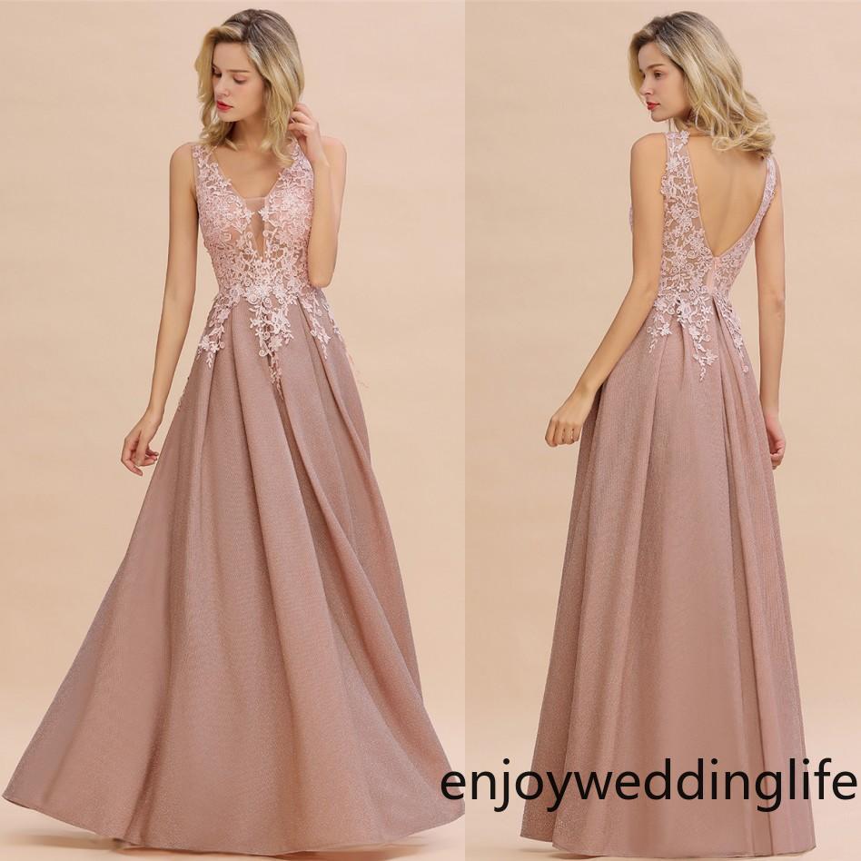 New Designed Dusty Pink Evening Dresses 2020 Sexy Hollow Backless V Neck Appliqued Prom Dress A Line Mother Bridesmaid Gowns CPS1343
New Designed Dusty Pink Evening Dresses 2020 Sexy Hollow Backless V Neck Appliqued Prom Dress A Line Mother Bridesmaid Gowns CPS1343