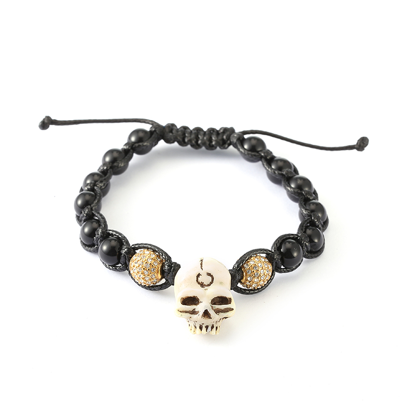 Johnny hallyday Bracelet Men Skull Rhinestone Beads Charm Bracelet Adjustable Rope Bracelets for Male Biker Wristband Jewelry
Johnny hallyday Bracelet Men Skull Rhinestone Beads Charm Bracelet Adjustable Rope Bracelets for Male Biker Wristband Jewelry