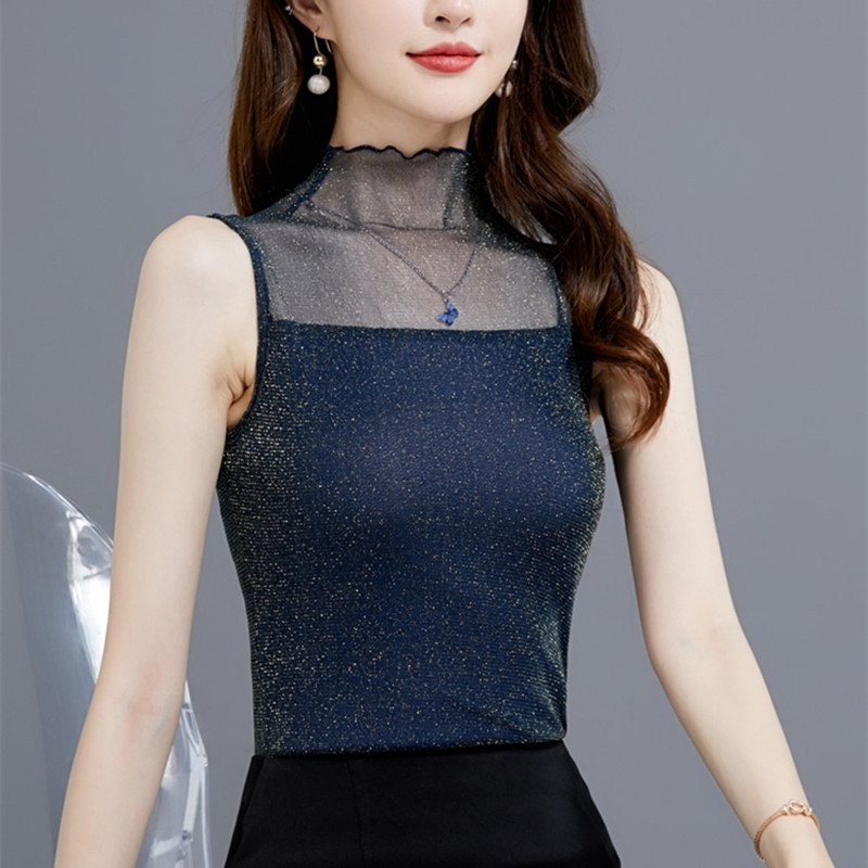 Korean Silk Women Blouses Woman Satin Mesh Blouse Tops Plus Size Woman Sleeveless Blouse Shirts Blusas Mujer De Moda Women Tops, Gray
Korean Silk Women Blouses Woman Satin Mesh Blouse Tops Plus Size Woman Sleeveless Blouse Shirts Blusas Mujer De Moda Women Tops, Gray