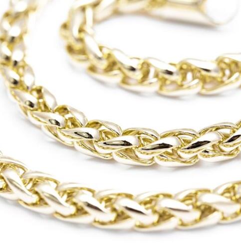Mens 22" Inch 6mm Wheat Style Neck Chain Necklace 14k Realistic Gold Plated Gift, Silver
Mens 22" Inch 6mm Wheat Style Neck Chain Necklace 14k Realistic Gold Plated Gift, Silver