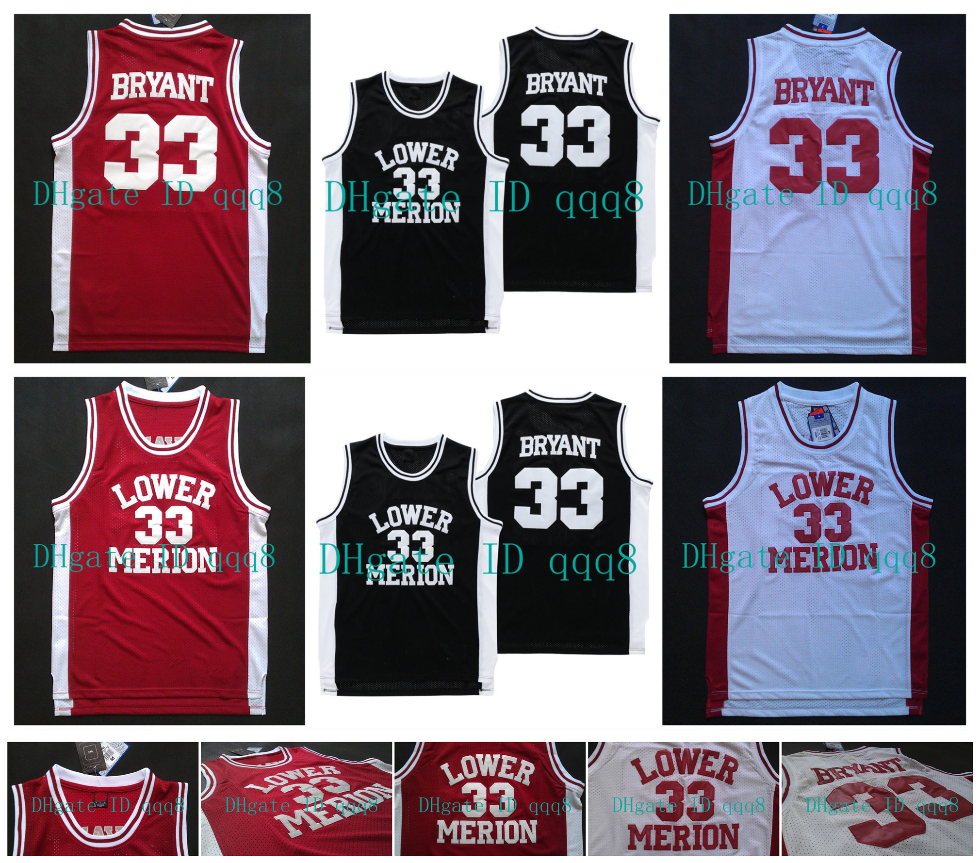 NCAA Lower Merion 33 Bryant Jersey College High School Jersey Red White Black 100% Stitched Basketball Jerseys
NCAA Lower Merion 33 Bryant Jersey College High School Jersey Red White Black 100% Stitched Basketball Jerseys