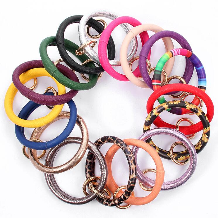 Wholesale Leather Bracelet Key Chain PU Wristr Round Key Ring Pendant Wristbands Sports Keychain Bracelets Round 17colors A0046
Wholesale Leather Bracelet Key Chain PU Wristr Round Key Ring Pendant Wristbands Sports Keychain Bracelets Round 17colors A0046