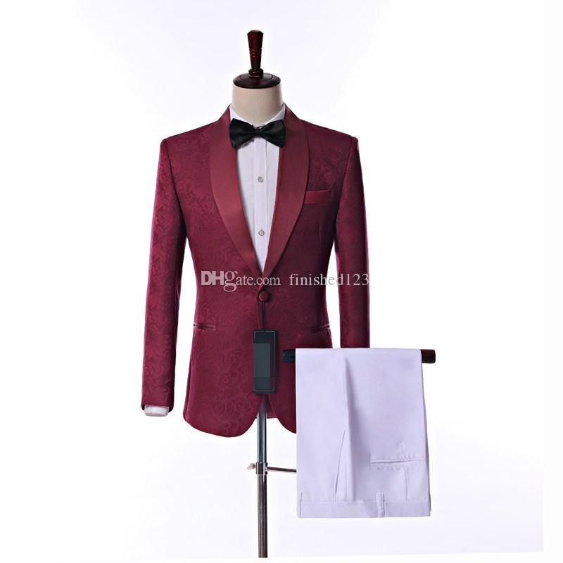 Real Picture Side Vent One Button Burgundy Paisley Groom Tuxedos Shawl Lapel Groomsmen Wedding Men Party Suits (Jacket+Pants+Tie) W12, Same as image
Real Picture Side Vent One Button Burgundy Paisley Groom Tuxedos Shawl Lapel Groomsmen Wedding Men Party Suits (Jacket+Pants+Tie) W12, Same as image