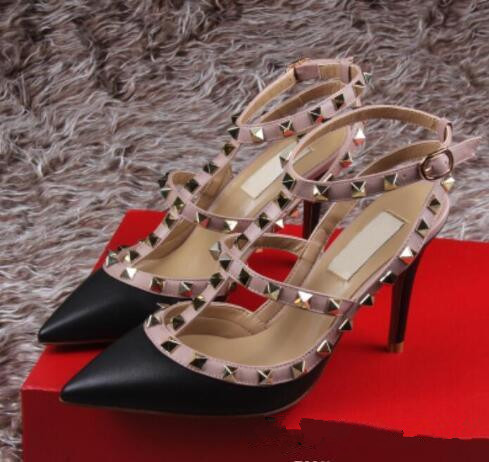 New fashio women high heels sandals wedding shoes Patent Leather rivets Sandals Women Studded Strappy Dress Shoes v high heel Shoes +box, Black
New fashio women high heels sandals wedding shoes Patent Leather rivets Sandals Women Studded Strappy Dress Shoes v high heel Shoes +box, Black