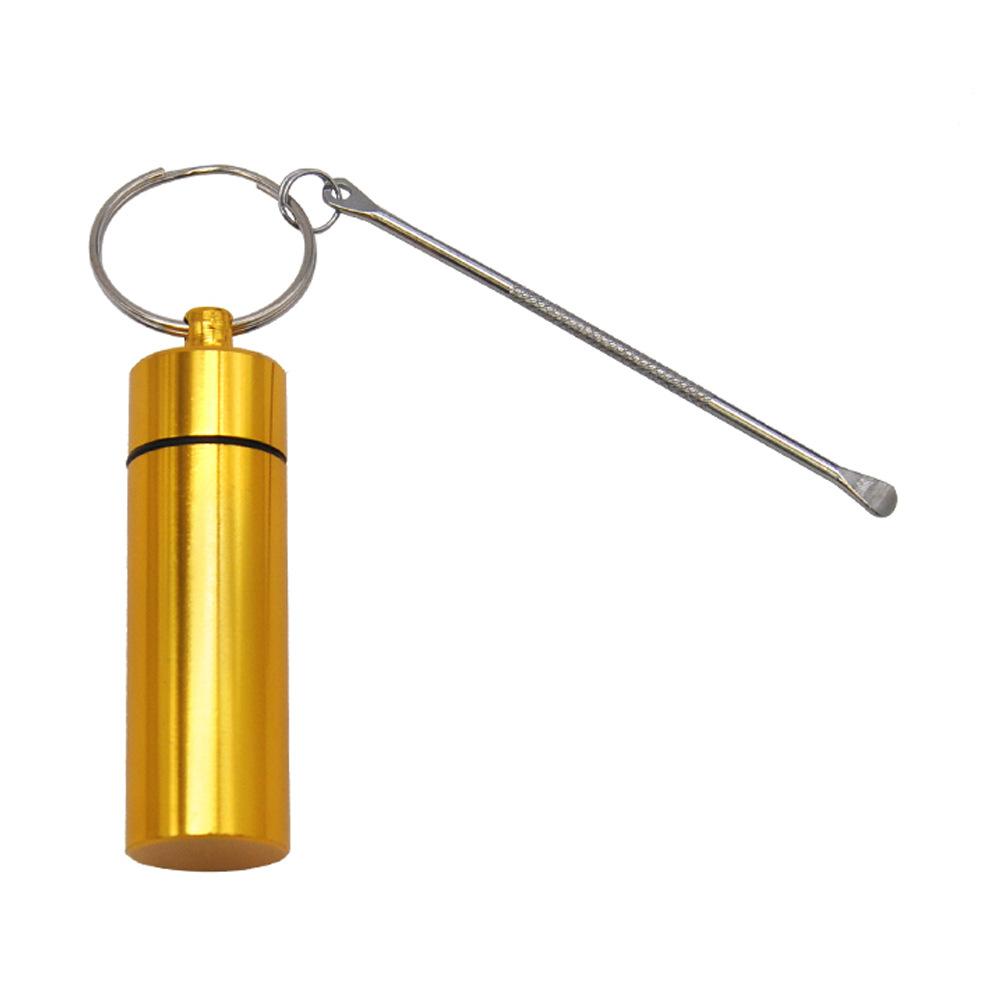 Premium Metal Bottle Snuff Snorter Aluminum Bottle Pill Box Case Sniffer bottles Snuff Sniffer Bottle With Metal Spoon Storage Box