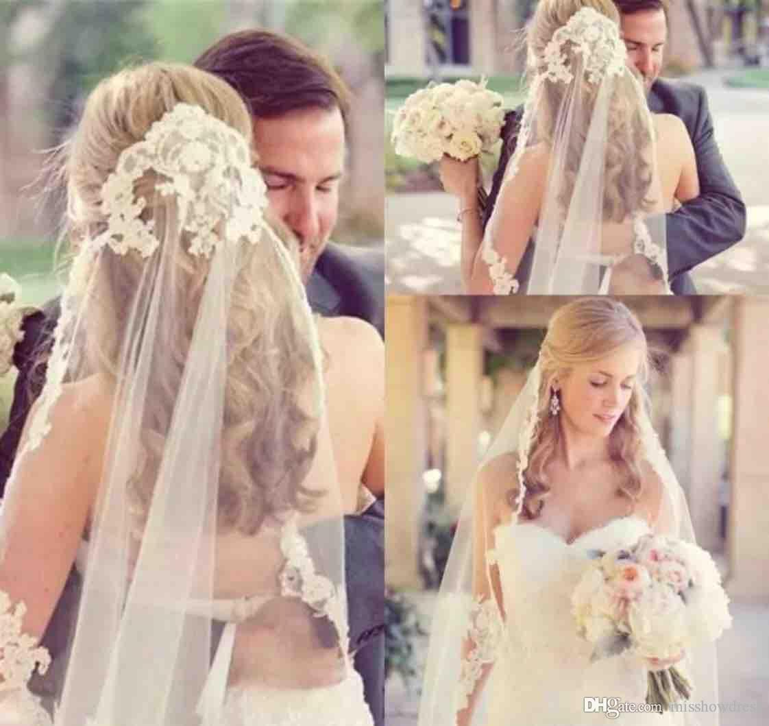 Elegant Long Tulle Lace Applique Wedding Veils Lace Edges Bridal Veils Matching The Wedding Dresses, Ivory
Elegant Long Tulle Lace Applique Wedding Veils Lace Edges Bridal Veils Matching The Wedding Dresses, Ivory
