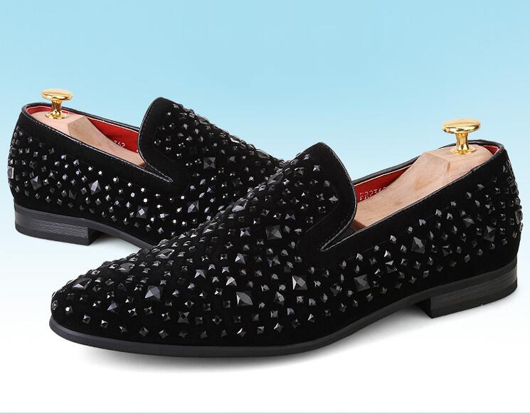 New Dandelion Spikes Flat Leather Shoes Rhinestone Fashion Mens Loafers Dress Shoes Slip On Casual Diamond Pointed Toe Shoes,size38-46 DH5, Black
New Dandelion Spikes Flat Leather Shoes Rhinestone Fashion Mens Loafers Dress Shoes Slip On Casual Diamond Pointed Toe Shoes,size38-46 DH5, Black