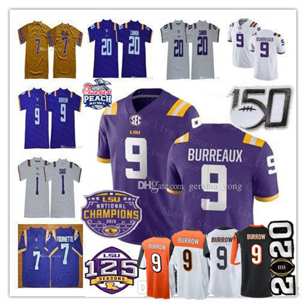 NCAA LSU Tigers 2020 Peach Bowl College Champions Jersey Joe Burrow Burreaux Beckham Jr. Grant Delpi Kristian Fulton Cannon Chase Fournette, 7 fornette white
NCAA LSU Tigers 2020 Peach Bowl College Champions Jersey Joe Burrow Burreaux Beckham Jr. Grant Delpi Kristian Fulton Cannon Chase Fournette, 7 fornette white